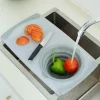 Multifunktionales 3-in-1-Schneidebrett mit Abtropfkorb – Küchenwerkzeug