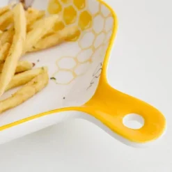 Multifunktionales Keramik-Backblech mit Griff - Little Bee Snack-Dessertteller