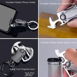 Multifunktionales, robustes Schlüsselanhänger-Werkzeug – Taschen-Gadget
