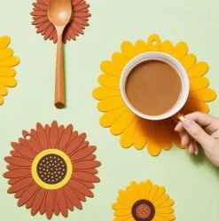 Multifunktionales Sonnenblumen-Tischset – Untersetzer-Dekor