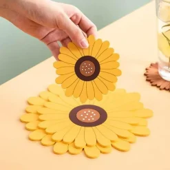 Multifunktionales Sonnenblumen-Tischset – Untersetzer-Dekor