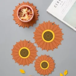 Multifunktionales Sonnenblumen-Tischset – Untersetzer-Dekor