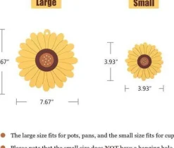 Multifunktionales Sonnenblumen-Tischset – Untersetzer-Dekor