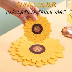 Multifunktionales Sonnenblumen-Tischset – Untersetzer-Dekor