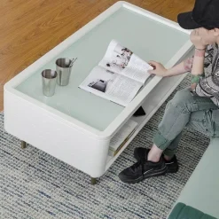 Multifunktions-Couchtisch mit Stauraum – Winkeldesign für das Wohnzimmer