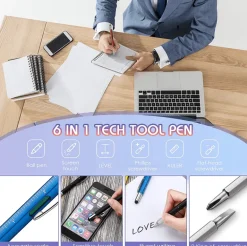 Multifunktions-Schraubendreherstift - 6-in-1 mit Lineal