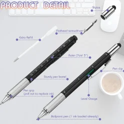 Multifunktions-Schraubendreherstift - 6-in-1 mit Lineal