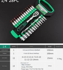 Multifunktions-Schraubenschlüsselsatz – All-in-One-Steckschlüsselsatz