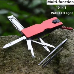 Multitool-Schlüsselanhänger – 10-in-1-EDC-Werkzeug aus Edelstahl