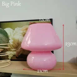 Mushroom Glass Table Lamp - Unique Home Decor Lighting