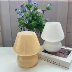 Mushroom Glass Table Lamp - Unique Home Decor Lighting