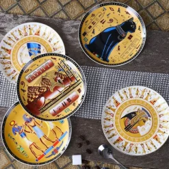 Mysteriöses Ägypten-Teetassen-Set, Geschirrset aus Knochenporzellan, Küchenset