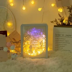 Nachtlampe aus Papierschnitzereien – Dekorative Stimmungsbeleuchtung