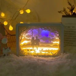 Nachtlampe aus Papierschnitzereien – Dekorative Stimmungsbeleuchtung