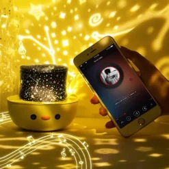 Nachtlicht für Kinder – Kleine gelbe Ente Projektorlampe