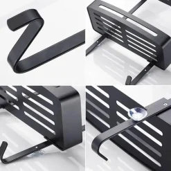 Nagelfreies, doppellagiges Dusch-Organizer-Regal – elegante Aufbewahrungslösung