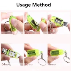 Nagelknipser-Schlüsselanhänger aus Edelstahl – Tragbares Pflegewerkzeug