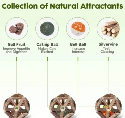 Natürlicher Katzenminzball – Lustiges, gesundes Katzenspielzeug