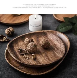 Naturholzteller - Unregelmäßiges Holzgeschirr