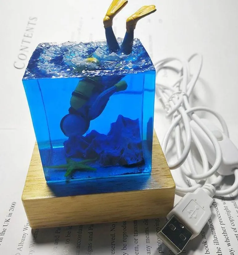Nautical Scuba Diver Lamp - Unique Home Decor Light