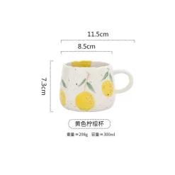Niedliche Cartoon-Obstbecher - Keramik-Kaffee-Teetassen