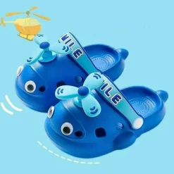 Niedliche Hubschrauber-Hausschuhe für Kinder – weiche Plüsch-Hausschuhe