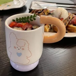 Niedliche Keramiktasse mit Tiermotiv – Kaffee-/Teetasse, Trinkgeschirr, Geschenk