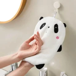 Niedliche Tierhandtücher - Panda Koala Frotteehandtücher mit Schlaufen