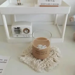 Niedlicher Glasbecher mit Hundemotiv – hitzebeständiger Cartoon-Kaffee- und Saftbecher