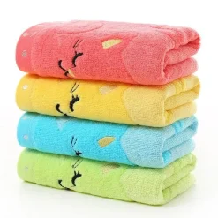 Niedliches Kätzchen-Handtuch aus Bambusfaser – weiches, robustes Badetuch für Kinder