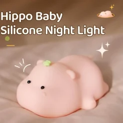 Nilpferd-Baby-Nachtlicht – süße Kinderzimmerlampe für Kinder
