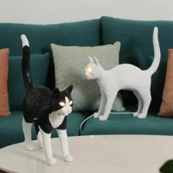 Nordic Cat Table Lamp - Decorative Resin Lighting Fixture