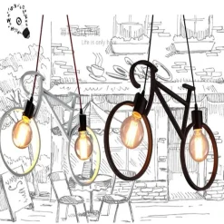 Nordic Chandelier - Modern Bicycle Droplight Lamp