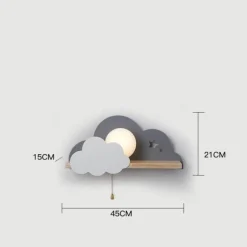 Nordic Cloud Sky LED Wall Lamp - Kids Room Decor