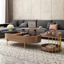 Nordic Coffee Table - Space-Saving American Design