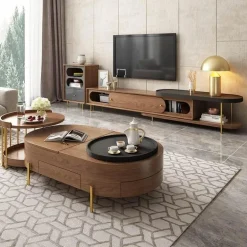 Nordic Coffee Table - Space-Saving American Design