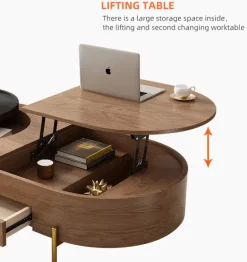 Nordic Coffee Table - Space-Saving American Design