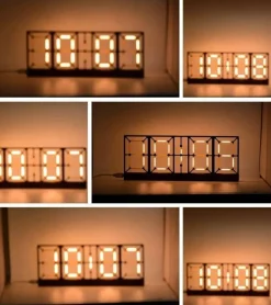 Nordic Double-Sided LED Clock - Modern Design Timepiece