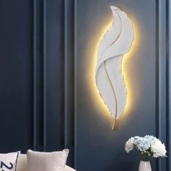 Nordic Feather LED Wall Lamp - Elegant Lighting Fixture