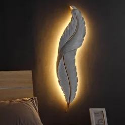 Nordic Feather LED Wall Lamp - Elegant Lighting Fixture