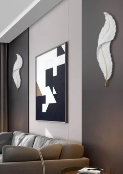 Nordic Feather LED Wall Lamp - Elegant Lighting Fixture