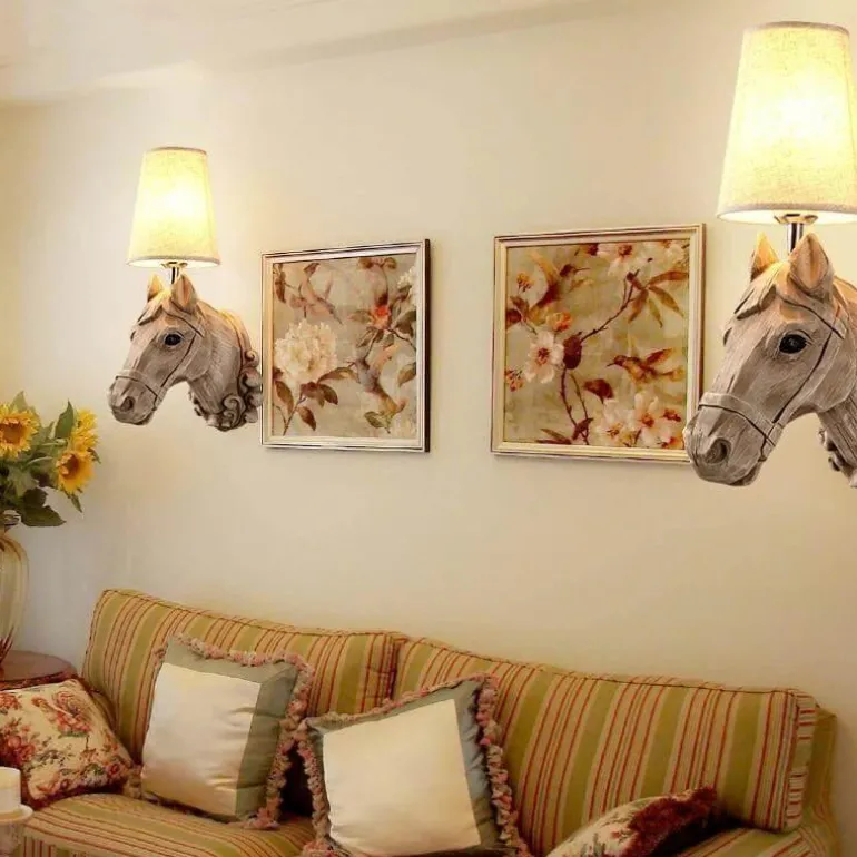 Nordic Horse Wall Lamp - Decorative Home Light Fixture