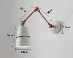 Nordic Iron Swing Langarm Moderne Wandleuchte