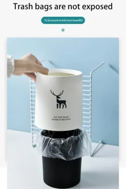 Nordic Mini Doppelschicht-Desktop-Mülleimer - Stilvoller Büro-Organizer