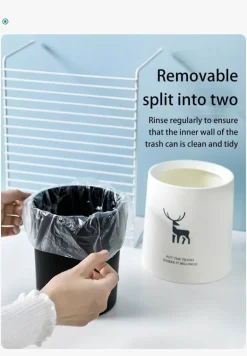 Nordic Mini Doppelschicht-Desktop-Mülleimer - Stilvoller Büro-Organizer