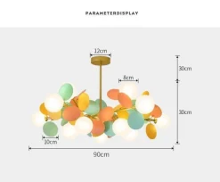 Nordic Multicolor LED Pendant Lights - Artistic Tree Design