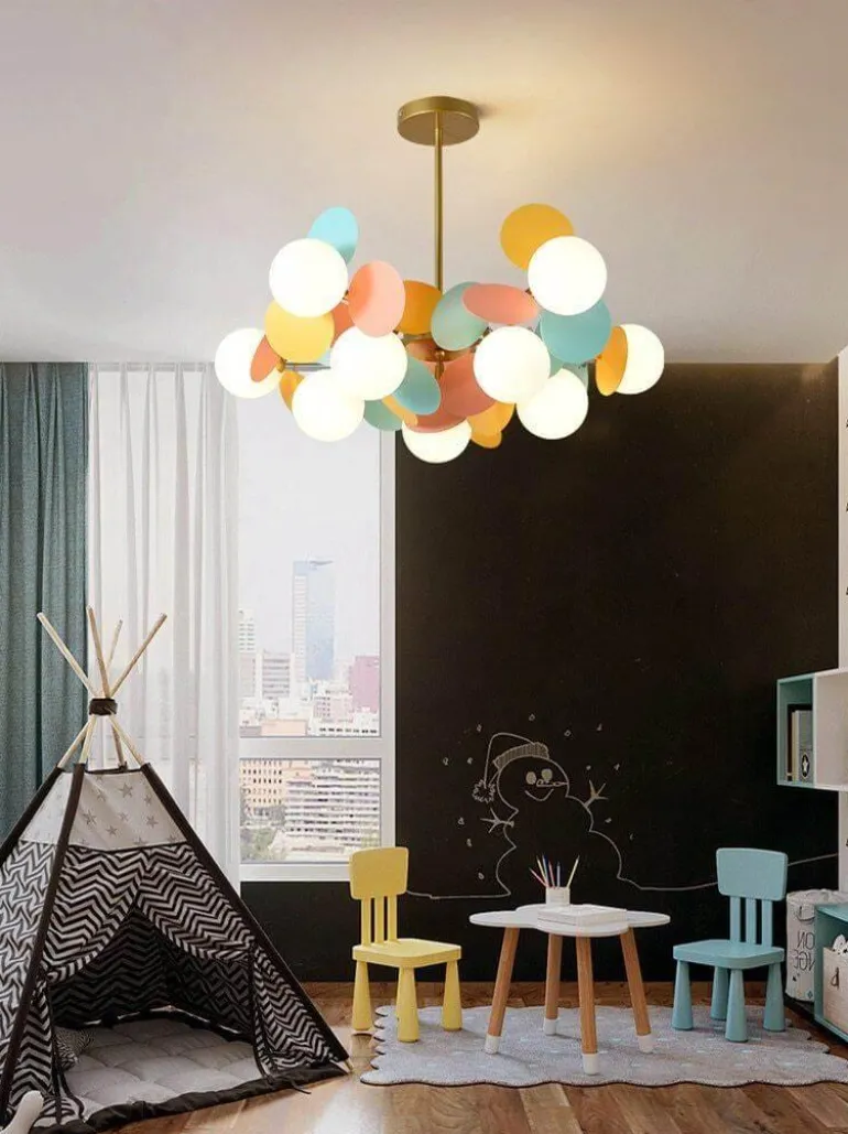 Nordic Multicolor LED Pendant Lights - Artistic Tree Design
