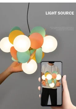 Nordic Multicolor LED Pendant Lights - Artistic Tree Design