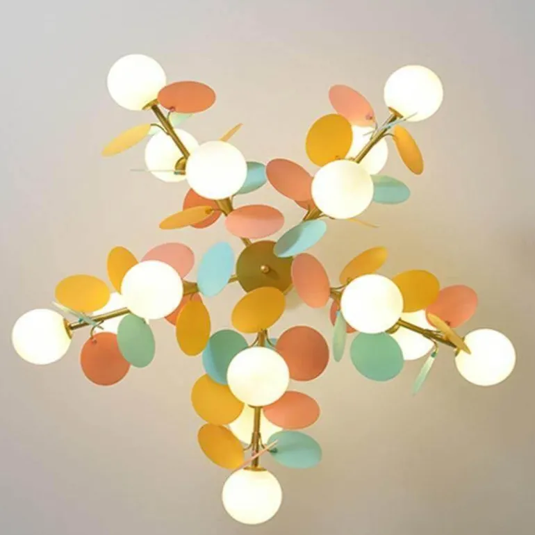 Nordic Multicolor LED Pendant Lights - Artistic Tree Design