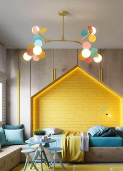 Nordic Multicolor LED Pendant Lights - Artistic Tree Design